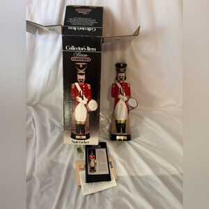 vintage 1990 Beam collector’s decanter (empty) holiday nutcracker drummer